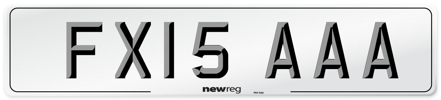 FX15 AAA Number Plate from New Reg